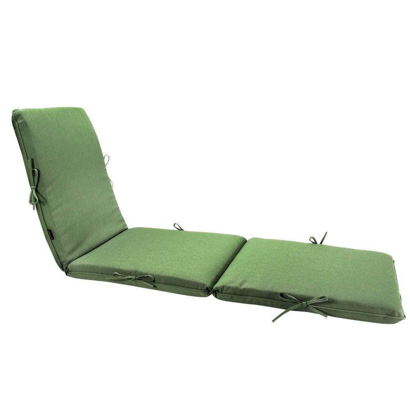 BOSSIMA Indoor Outdoor Lounge Chair Cushions, 74.5â€œÃ—20â€, Chaise Bench Replacement Foam Cushion, Olefin Deep Green - Image 1